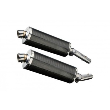 Delkevic slip-on kit Oval Carbon 350mm zonder e-keur - TUONO1000R/ FACTORY (2006-2010)