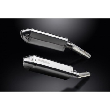 Delkevic slip-on kit Tri-Oval RVS 320mm zonder e-keur - TUONO1000R/ FACTORY (2006-2010)