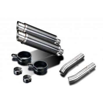 Delkevic slip-on kit Round Carbon 350mm zonder e-keur - TUONO1000R/ FACTORY (2006-2010)