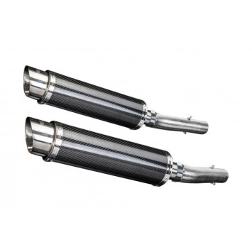 Delkevic slip-on kit Round Carbon 350mm zonder e-keur - TUONO1000R/ FACTORY (2006-2010)