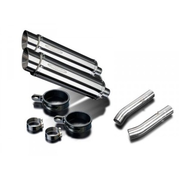 Delkevic slip-on kit Round RVS 350mm zonder e-keur - TUONO1000R/ FACTORY (2006-2010)