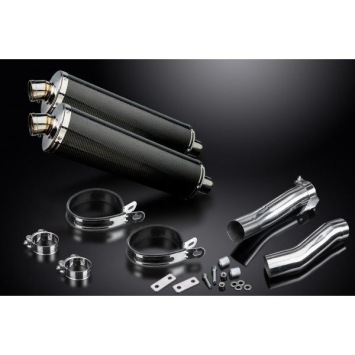 Delkevic slip-on kit Oval Carbon 450mm zonder e-keur - Z1000SX (2010-2019)