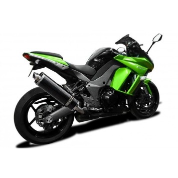 Delkevic slip-on kit Oval Carbon 450mm zonder e-keur - Z1000SX (2010-2019)