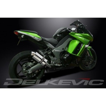 Delkevic slip-on kit Oval RVS 225mm zonder e-keur - Z1000SX (2010-2019)