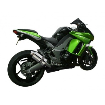 Delkevic slip-on kit Oval RVS 225mm zonder e-keur - Z1000SX (2010-2019)