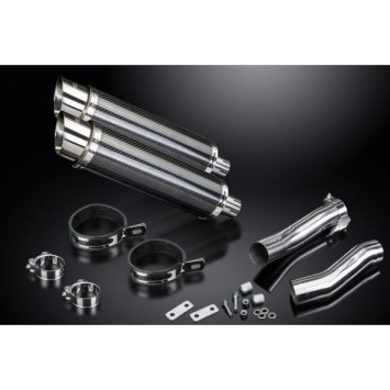 Delkevic slip-on kit Round Carbon 350mm zonder e-keur - Z1000SX (2010-2019)