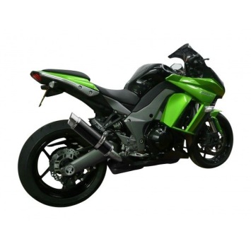 Delkevic slip-on kit Round Carbon 350mm zonder e-keur - Z1000SX (2010-2019)