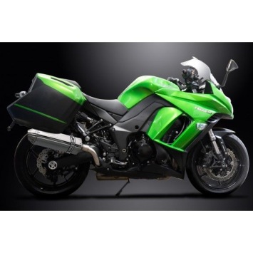 Delkevic slip-on kit Tri-Oval RVS 320mm zonder e-keur - Z1000SX (2010-2019)