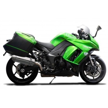 Delkevic slip-on kit Tri-Oval RVS 320mm zonder e-keur - Z1000SX (2010-2019)