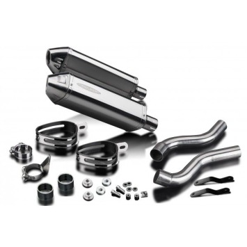 Delkevic slip-on kit Tri-Oval RVS 320mm zonder e-keur - Z1000SX (2010-2019)