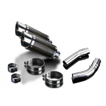 Delkevic slip-on kit Round Carbon 200mm - 1198 (2009-2011)