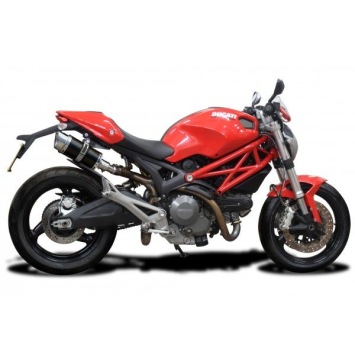 Delkevic slip-on kit Round Carbon 200mm zonder e-keur - Monster 696 (2008-2014)