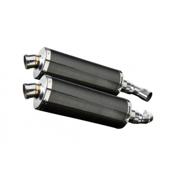 Delkevic slip-on kit Oval Carbon 350mm zonder e-keur - Monster 696 (2008-2014)