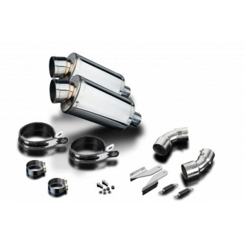 Delkevic slip-on kit Oval RVS 225mm zonder e-keur - Monster 696 (2008-2014)