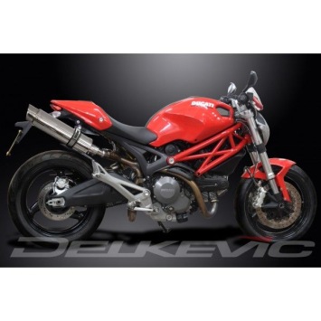 Delkevic slip-on kit Round RVS 350mm zonder e-keur - Monster 696 (2008-2014)