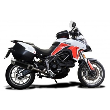 Delkevic slip-on kit Round Carbon 350mm zonder e-keur - MULTISTRADA 950 2017-2018