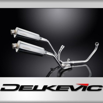 Delkevic volledig systeem Oval RVS 350mm zonder e-keur - SV650 (1998-2002)