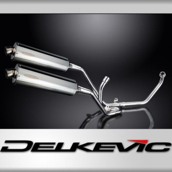 Delkevic volledig systeem Oval RVS 450mm zonder e-keur - SV650 (1998-2002)