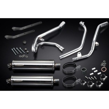 Delkevic volledig systeem Oval RVS 450mm zonder e-keur - SV650 (1998-2002)