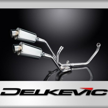 Delkevic volledig systeem Oval RVS 225mm zonder e-keur - SV650 (1998-2002)