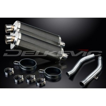 Delkevic slip-on kit Oval Carbon 350mm zonder e-keur - Z1000 (2003-2006)