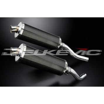 Delkevic slip-on kit Oval Carbon 350mm zonder e-keur - Z1000 (2003-2006)