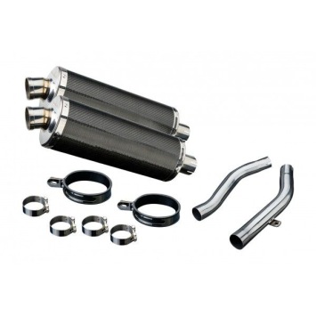 Delkevic slip-on kit Oval Carbon 350mm zonder e-keur - Z1000 (2003-2006)