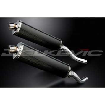 Delkevic slip-on kit Oval Carbon 450mm zonder e-keur - Z1000 (2003-2006)