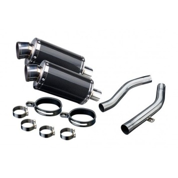 Delkevic slip-on kit Oval Carbon 225mm zonder e-keur - Z1000 (2003-2006)