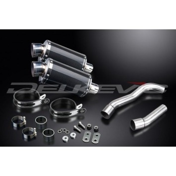 Delkevic slip-on kit Oval Carbon 225mm zonder e-keur - Z1000 (2007-2009)