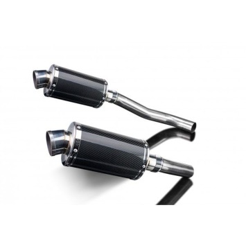 Delkevic slip-on kit Oval Carbon 225mm zonder e-keur - Z1000 (2007-2009)