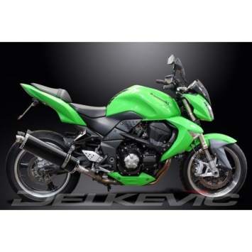 Delkevic slip-on kit Oval Carbon 450mm zonder e-keur - Z1000 (2007-2009)