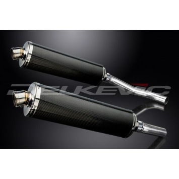 Delkevic slip-on kit Oval Carbon 450mm zonder e-keur - Z1000 (2007-2009)