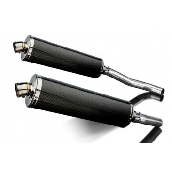 Delkevic slip-on kit Oval Carbon 450mm zonder e-keur - Z1000 (2007-2009)