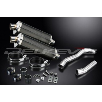 Delkevic slip-on kit Oval Carbon 350mm zonder e-keur - Z1000 (2007-2009)