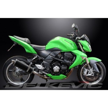 Delkevic slip-on kit Oval Carbon 350mm zonder e-keur - Z1000 (2007-2009)