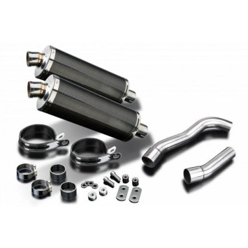 Delkevic slip-on kit Oval Carbon 350mm zonder e-keur - Z1000 (2007-2009)