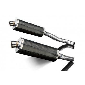 Delkevic slip-on kit Oval Carbon 350mm zonder e-keur - Z1000 (2007-2009)