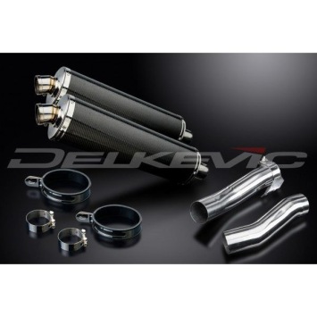 Delkevic slip-on kit Oval Carbon 450mm zonder e-keur - Z1000 (2010-2020)
