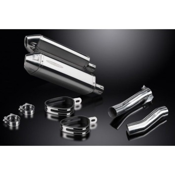 Delkevic slip-on kit Tri-Oval RVS 320mm zonder e-keur - Z1000 (2010-2020)