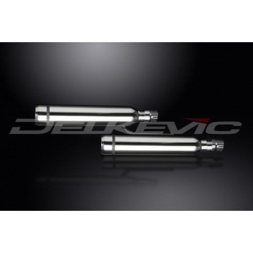 Delkevic slip-on kit Round RVS 410mm zonder e-keur - VTX1800F (2004-2008)