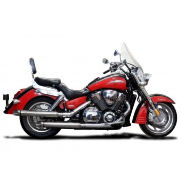 Delkevic slip-on kit Round RVS 550mm zonder e-keur - VTX1800F (2004-2008)