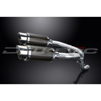 Delkevic slip-on kit Round Carbon 200mm zonder e-keur - ZX-10R NINJA (2006-2007)