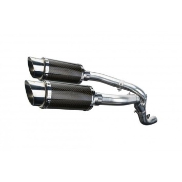 Delkevic slip-on kit Round Carbon 200mm zonder e-keur - ZX-10R NINJA (2006-2007)