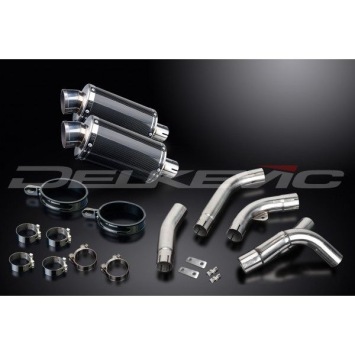 Delkevic slip-on kit Oval Carbon 225mm zonder e-keur - ZX-10R NINJA (2006-2007)