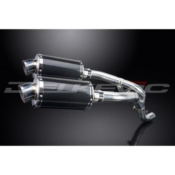 Delkevic slip-on kit Oval Carbon 225mm zonder e-keur - ZX-10R NINJA (2006-2007)