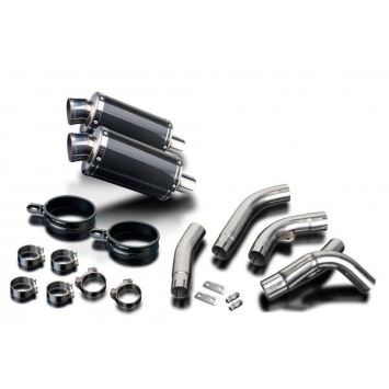 Delkevic slip-on kit Oval Carbon 225mm zonder e-keur - ZX-10R NINJA (2006-2007)