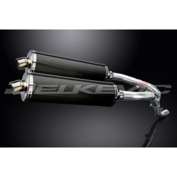 Delkevic slip-on kit Oval Carbon 450mm zonder e-keur - ZX-10R NINJA (2006-2007)
