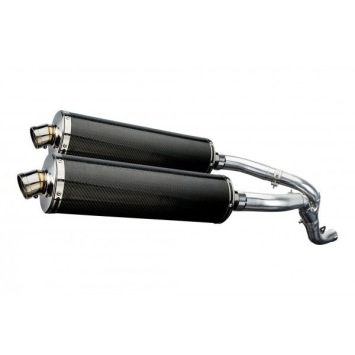 Delkevic slip-on kit Oval Carbon 450mm zonder e-keur - ZX-10R NINJA (2006-2007)