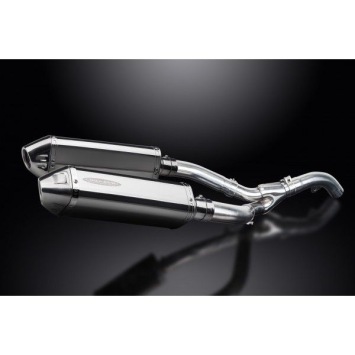 Delkevic slip-on kit Tri-Oval RVS 320mm zonder e-keur - ZX-10R NINJA (2006-2007)